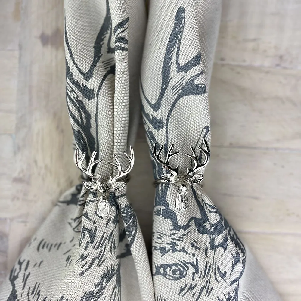 The Just Slate Company Set of Four Stag Napkin Rings