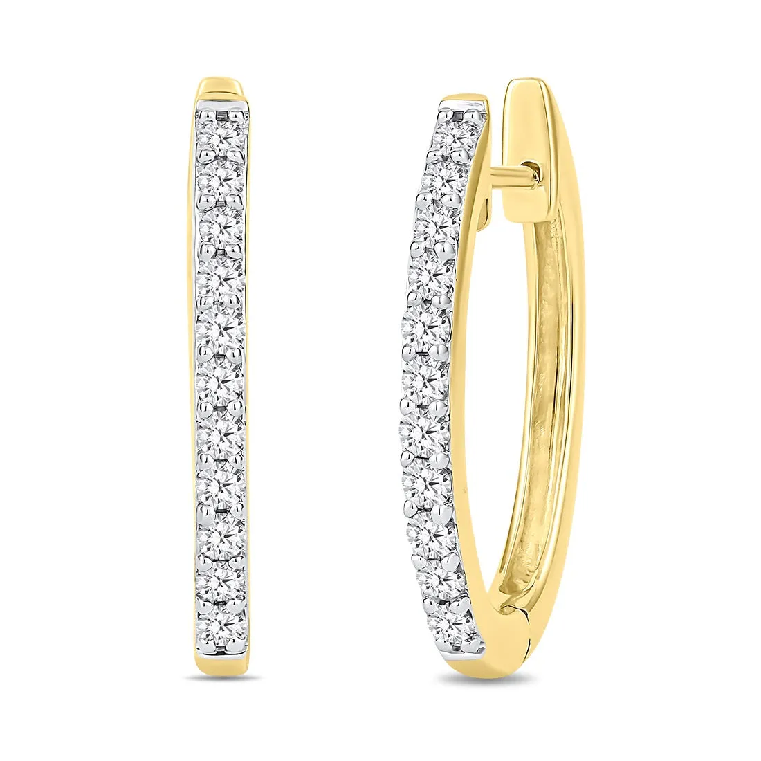 Tia Hoop Earrings with 0.30ct of Diamonds in 9ct Yellow Gold