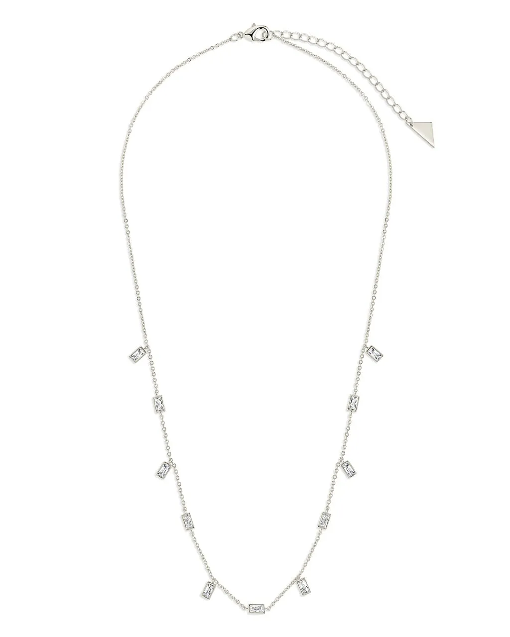 Tori Stationed Bezel CZ Charm Necklace