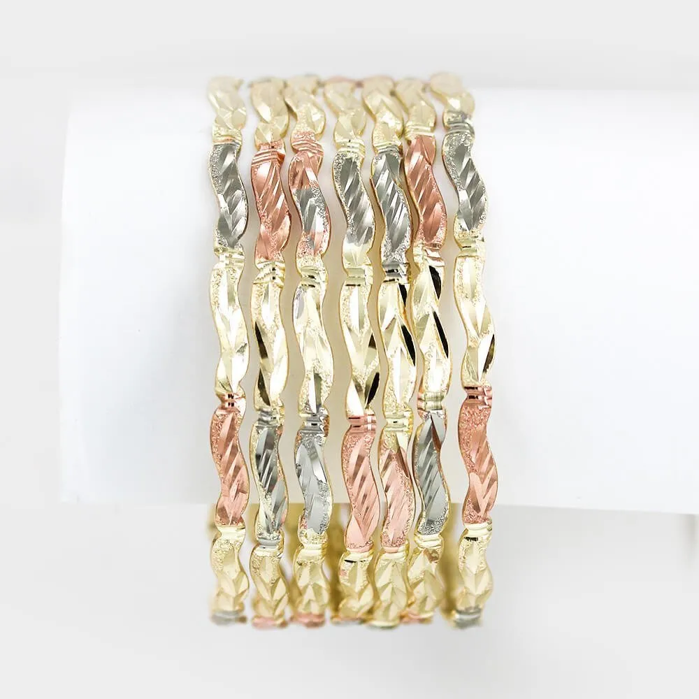 Tri Color 4 MM Curve 7 Day Bangles Seminario B 2008