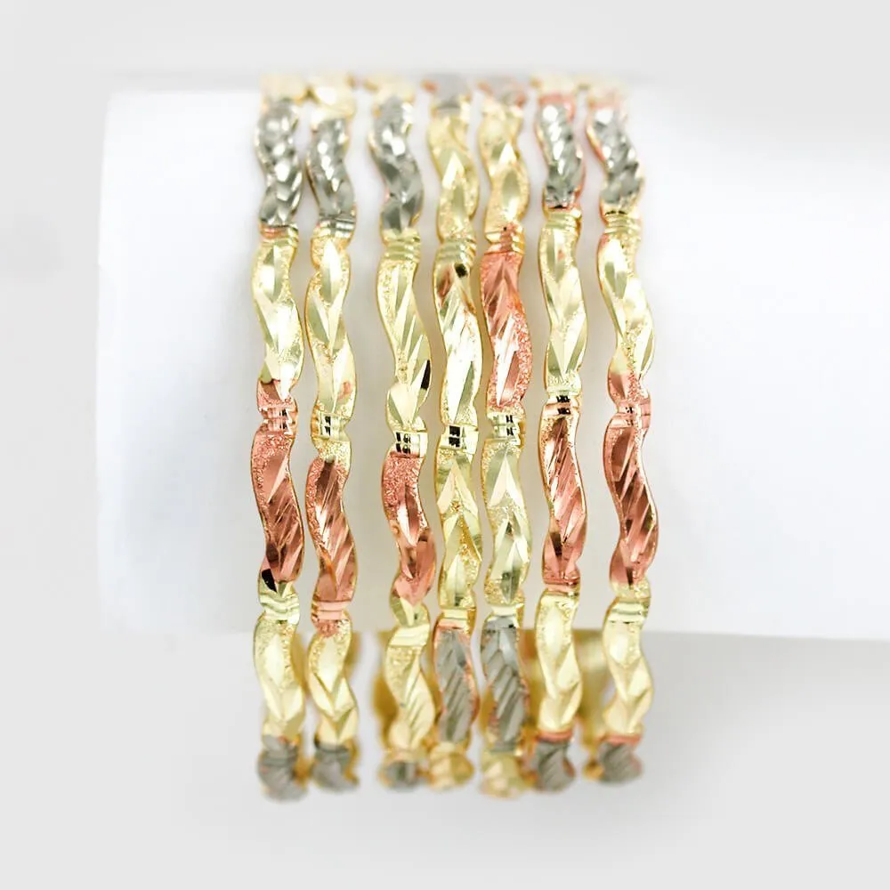 Tri Color 4 MM Curve 7 Day Bangles Seminario B 2008