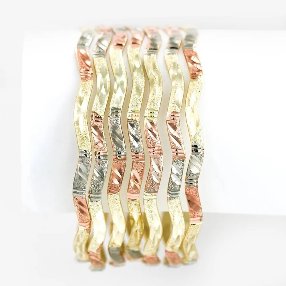 Tri Color 4 MM Curve 7 Day Bangles Seminario B 2008