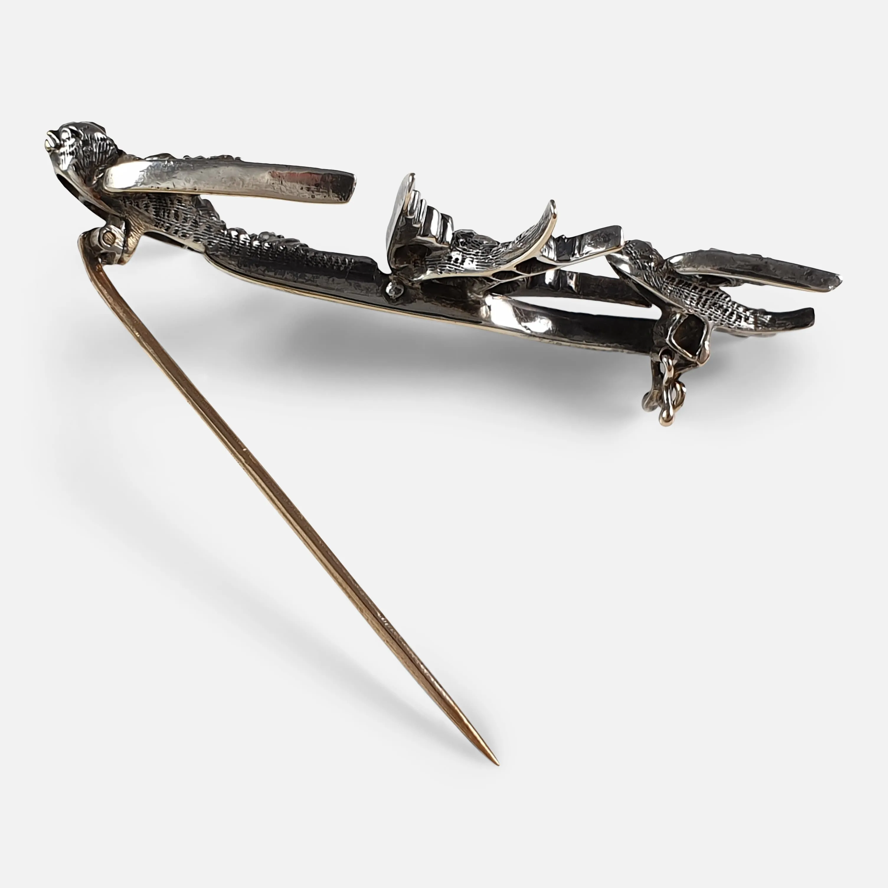 Victorian Diamond Swallow Brooch - Circa 1900