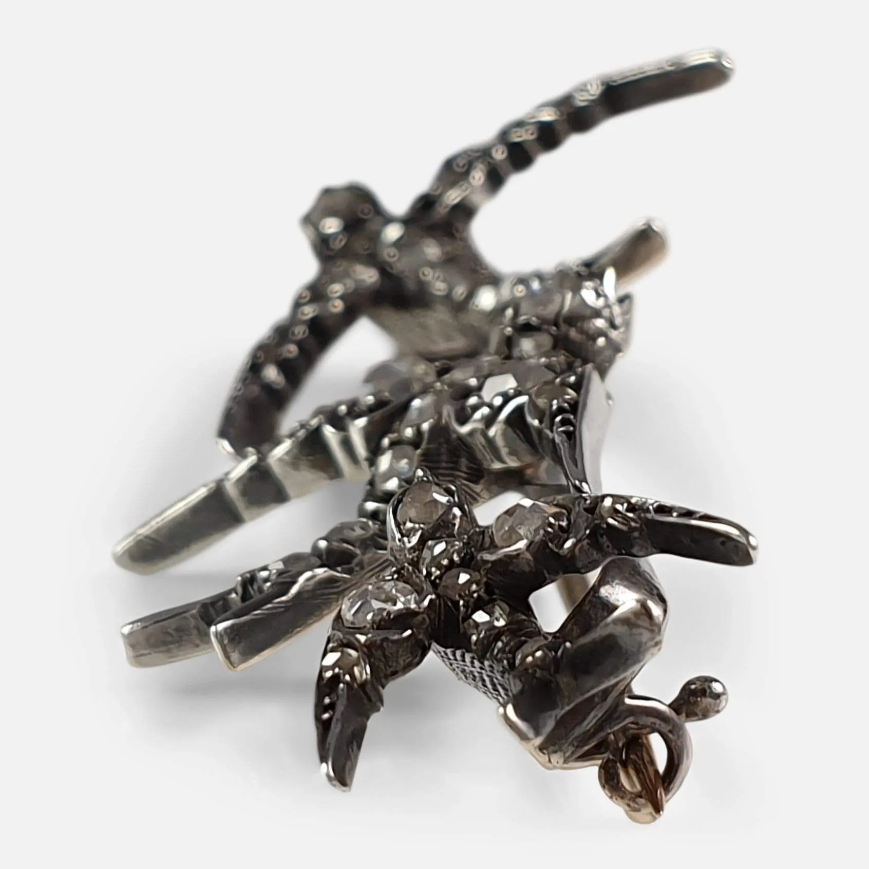 Victorian Diamond Swallow Brooch - Circa 1900