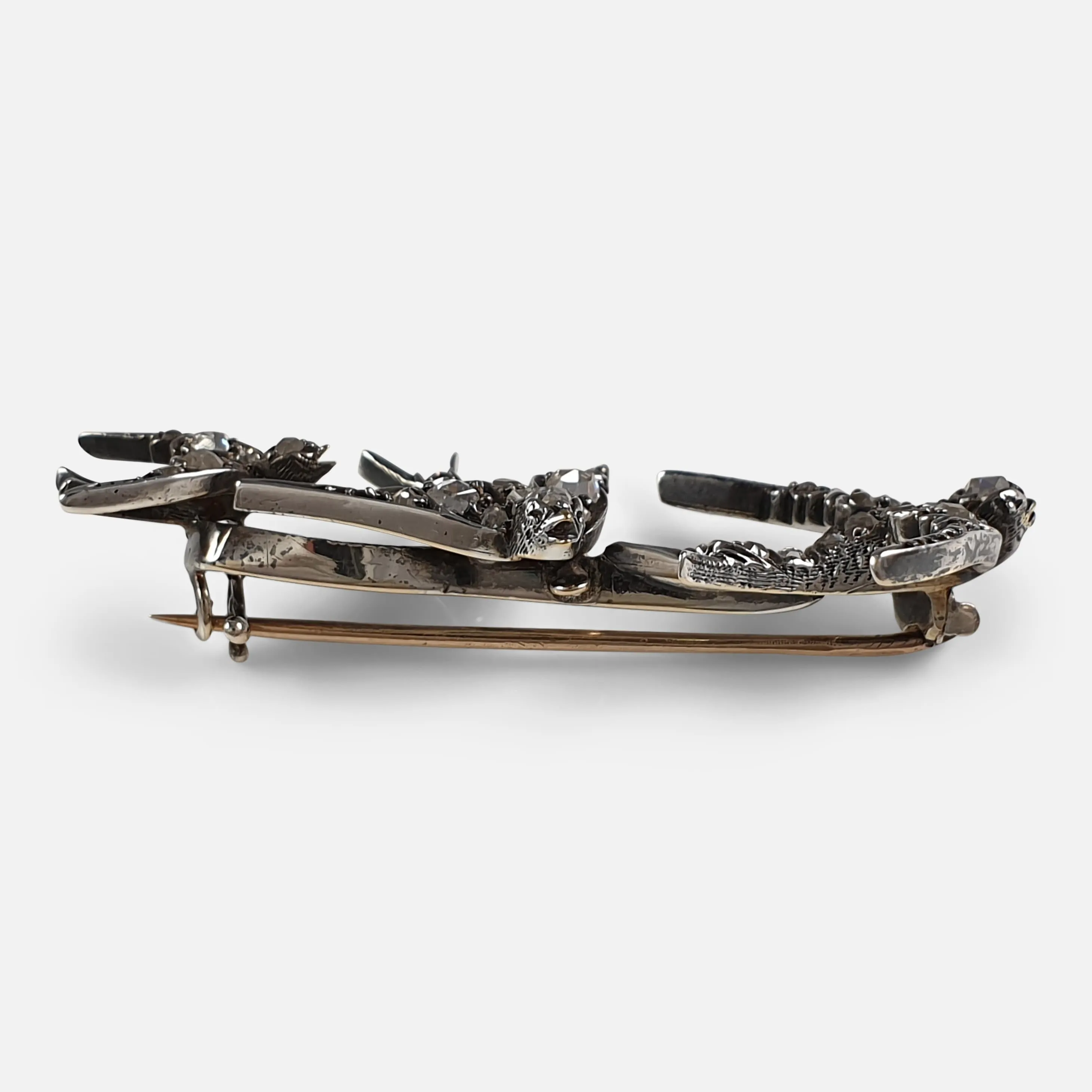 Victorian Diamond Swallow Brooch - Circa 1900
