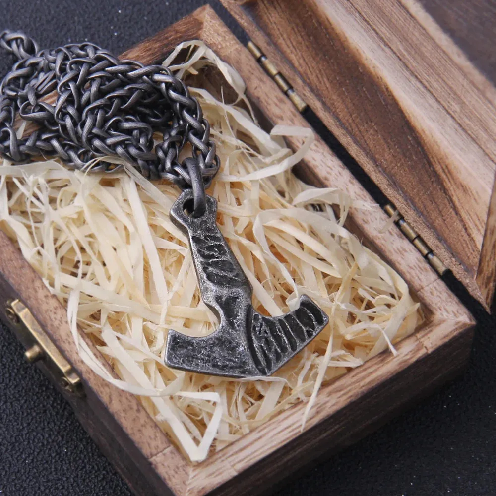Viking Vegvisir Iron Color Viking Odin Rune Viking Necklace