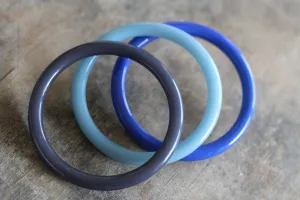 Vintage Buch and Deichmann Gradient Blue Bangles Set of 3