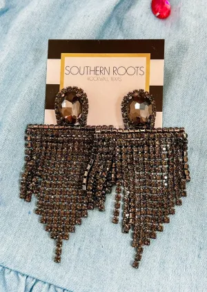 Waterfall Earrings - Black