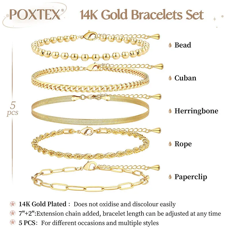 Wholesale 14K 10PCS Gold Plated Exquisite Bracelets