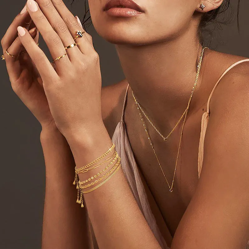Wholesale 14K 10PCS Gold Plated Exquisite Bracelets