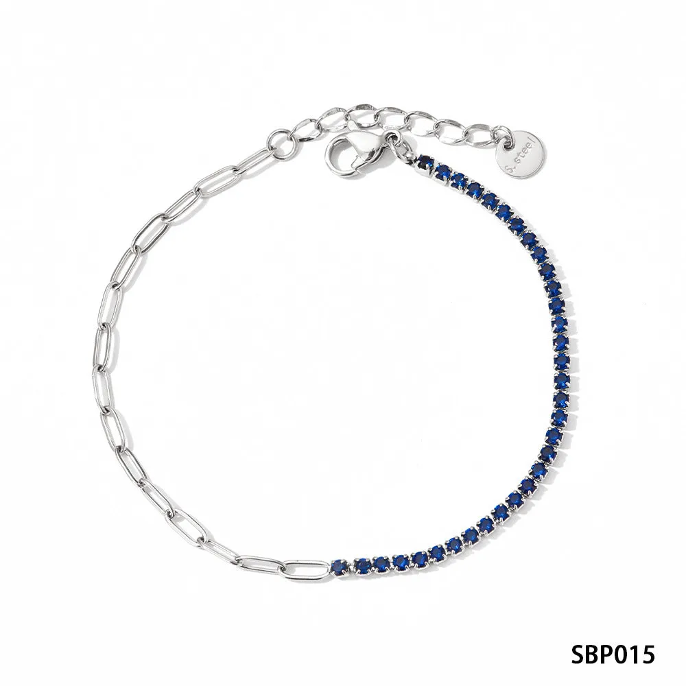 Wholesale PVD stainless steel zircon vacuum gold-plated exquisite bracelet