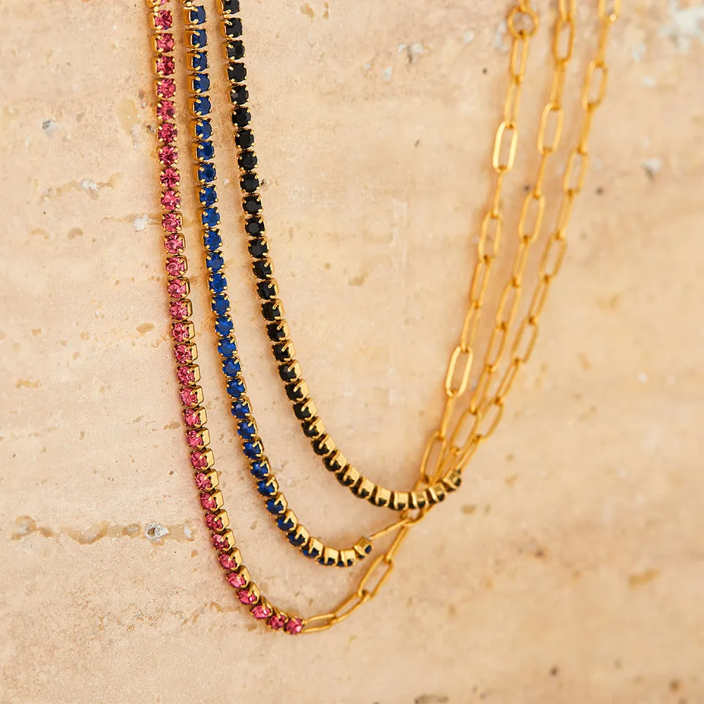 Wholesale PVD stainless steel zircon vacuum gold-plated exquisite bracelet