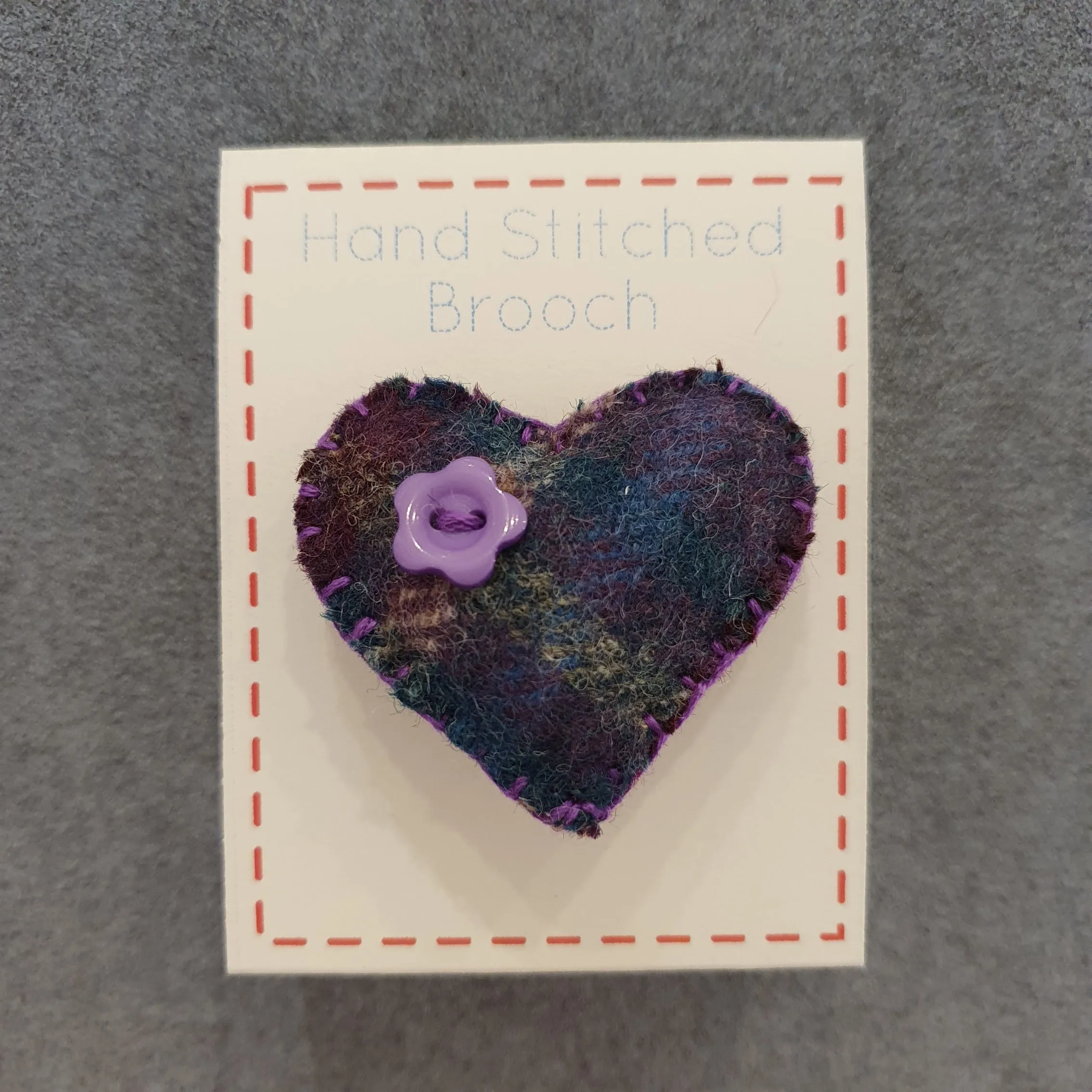 Wool Heart Brooches - by Lucy Jackson
