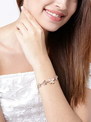 YouBella Jewellery Designer Crystal Bracelets for Women stylish Bangles Jewellery For Girls and Women (Circle of Life)
