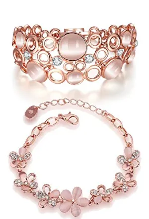 YouBella Jewellery Designer Crystal Bracelets for Women stylish Bangles Jewellery For Girls and Women (Circle of Life)