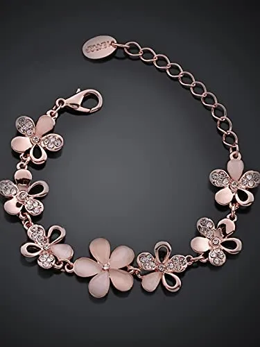 YouBella Jewellery Designer Crystal Bracelets for Women stylish Bangles Jewellery For Girls and Women (Circle of Life)